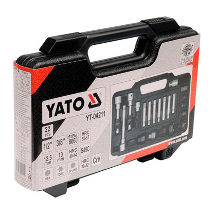 Juego De Llaves para Alternador 22 Pzas YT - 04211 - Yato - Herram.cl
