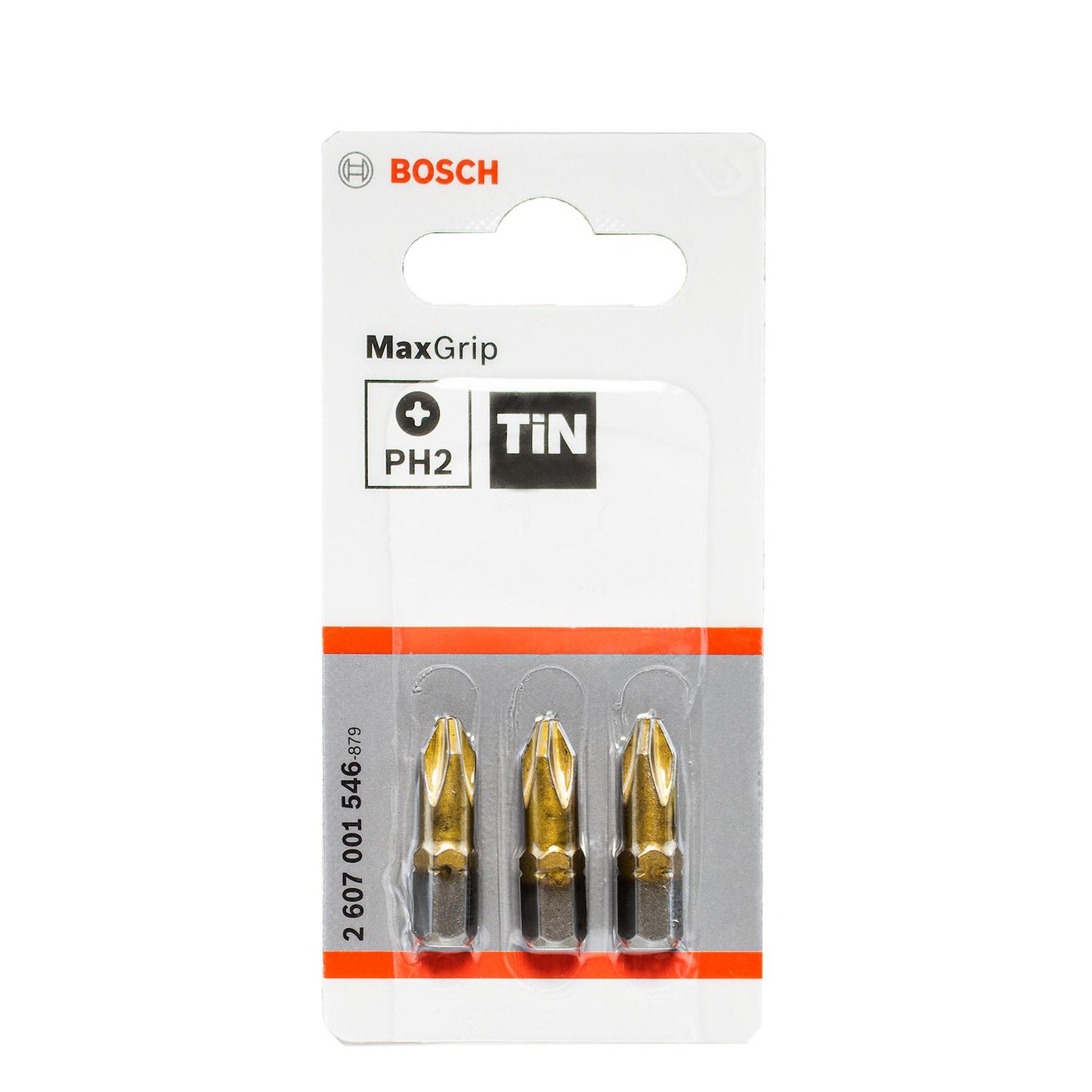 Punta Max Grip Tin PH2 x 25mm 3 Pzas. - Bosch - Herram.cl