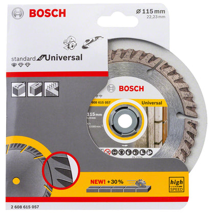 Disco Diamantado Turbo Segmentado 4 - 1/2'‘ Universal - Bosch - Herram.cl