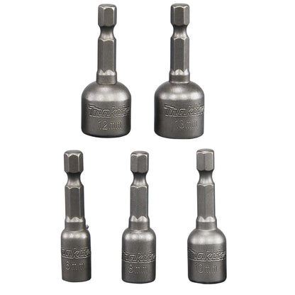 Juego Vasos Magnético 6, 8, 10, 12, 13x50mm 5 Pzas - Makita - Herram.cl