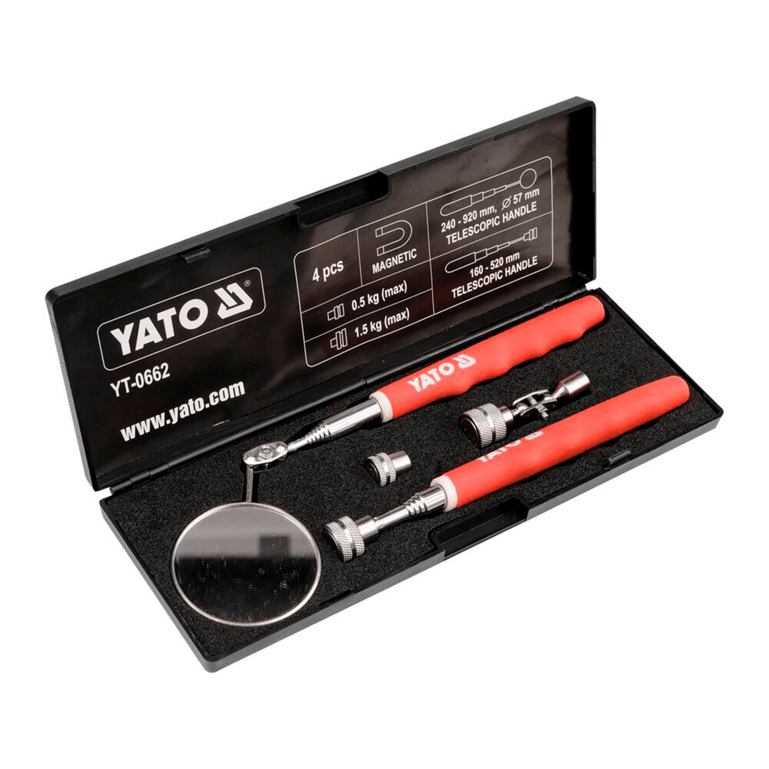 Juego De Espejo Y Recogedor Telescópico - Yato - Herram.cl