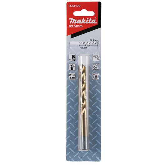 Broca Metal HSS - TiN 9.5x81x125mm - Makita - Herram.cl
