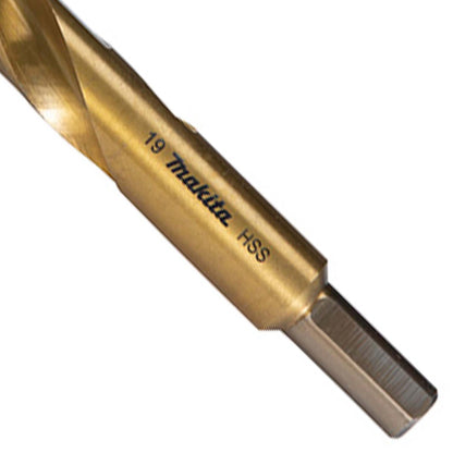 Broca para Metal HSS - TiN 19x198mm vástago reducido – Makita - Herram.cl
