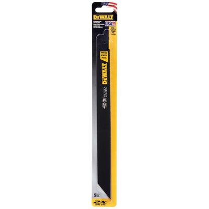 Pack 5 Hojas De Sierra Sable 2X Metal 12'' 14 - 18 TPI - DeWALT - Herram.cl