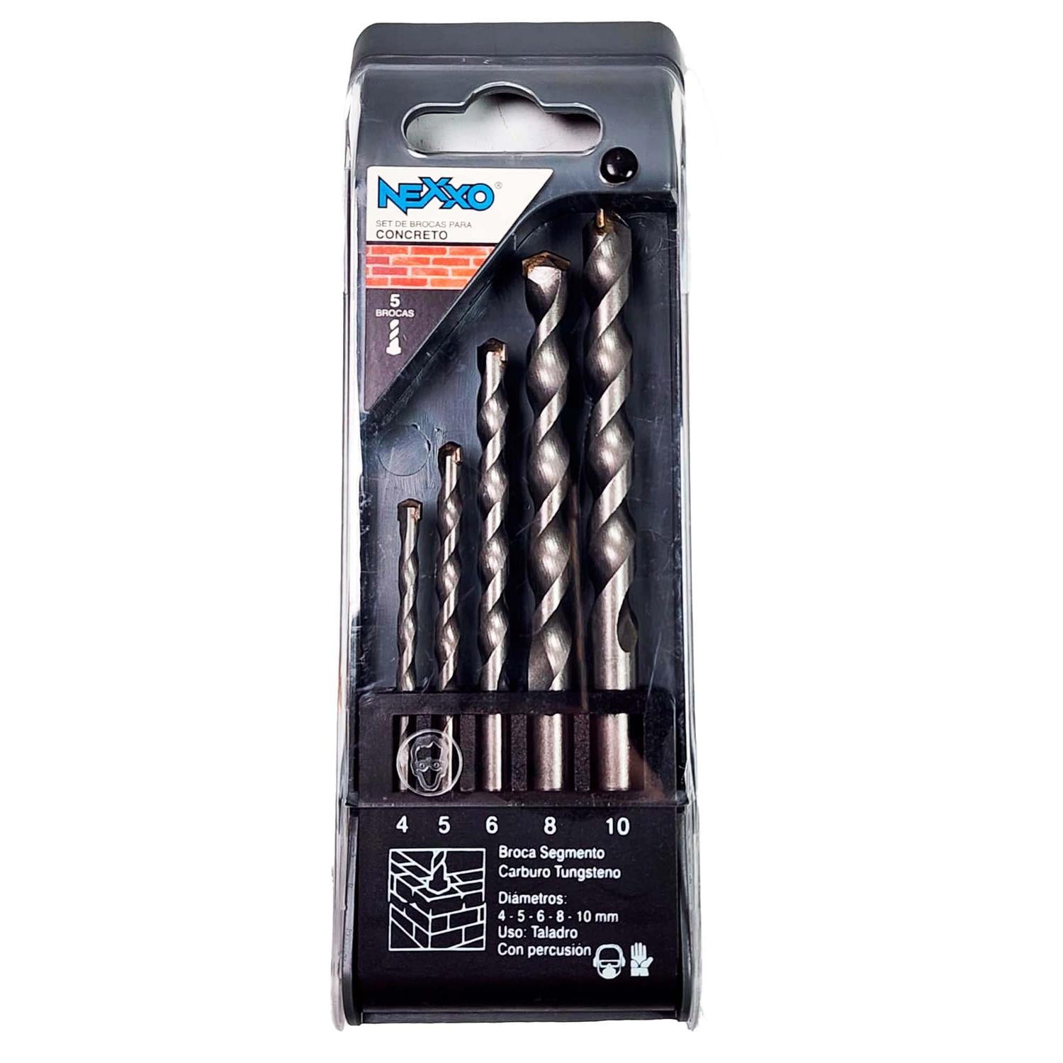 Set de Brocas Para Concreto (4 - 10mm) 6 Pzas - Nexxo - Herram.cl
