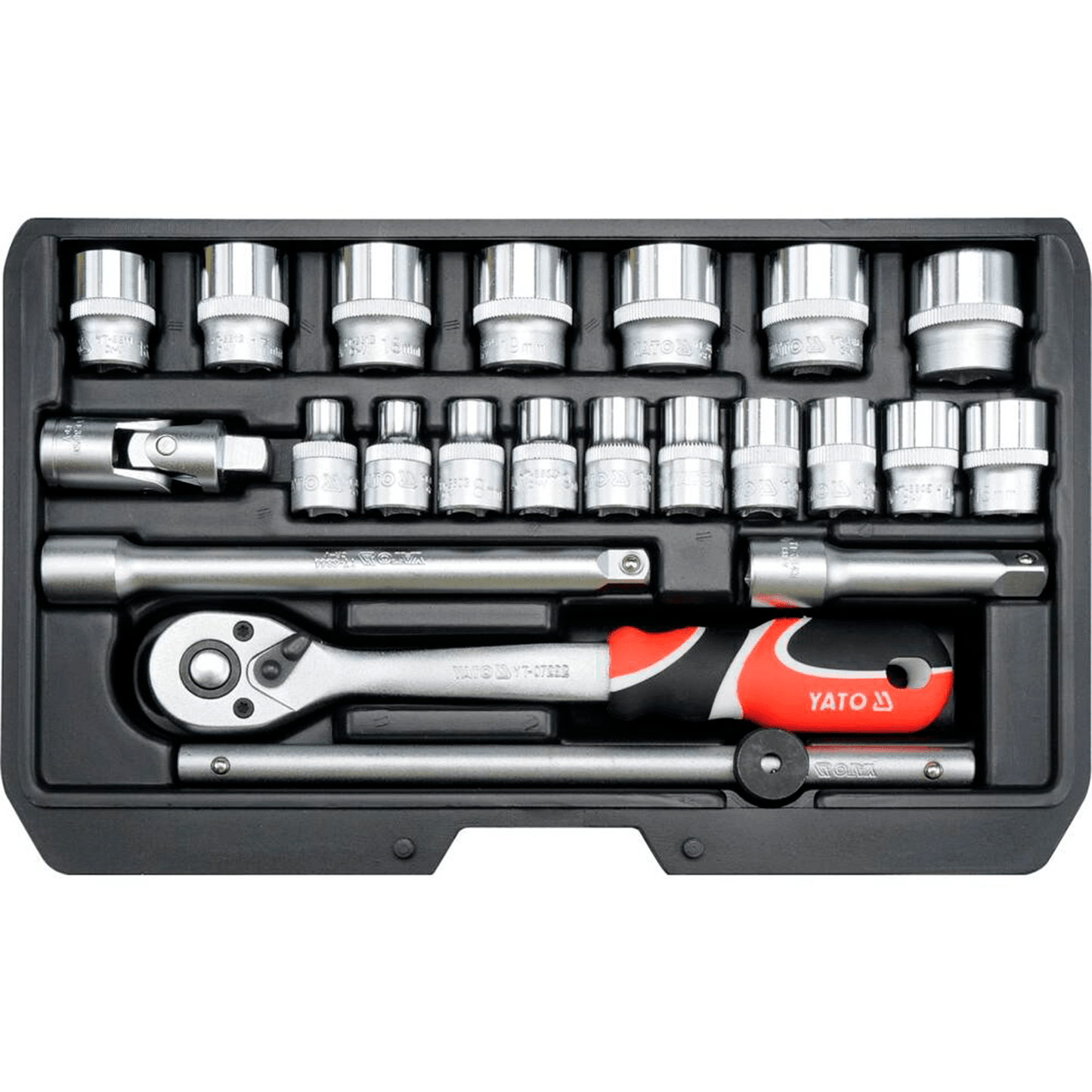 Juego De Dados 3/8'' 22 Pzas YT - 38561 - Yato - Herram.cl