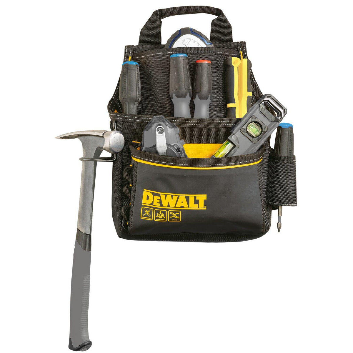 Bolso Portaherramientas DeWalt Pro 12 Bolsillos c/Cinturón - Herram.cl