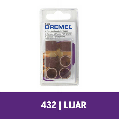 Tubo de Lija 12,7mm G120 (432) 6 Pzas - Dremel - Herram.cl