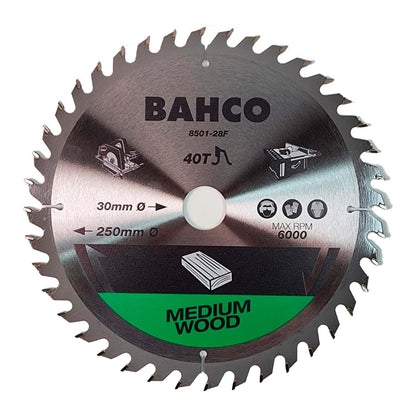 Disco De Sierra Circular 250x2.8x30mm 40 D Madera - Bahco - Herram.cl