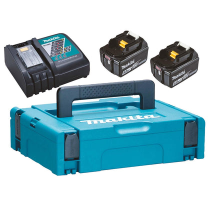 Kit Makita 18 V LXT 2 Baterías 18V 5Ah + Cargador + Maletín - Herram.cl