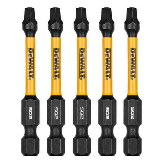 Puntas FLEXTORQ SQ2 - 2 - 1/4'' (57.15mm) 5 Pzas - DeWALT - Herram.cl