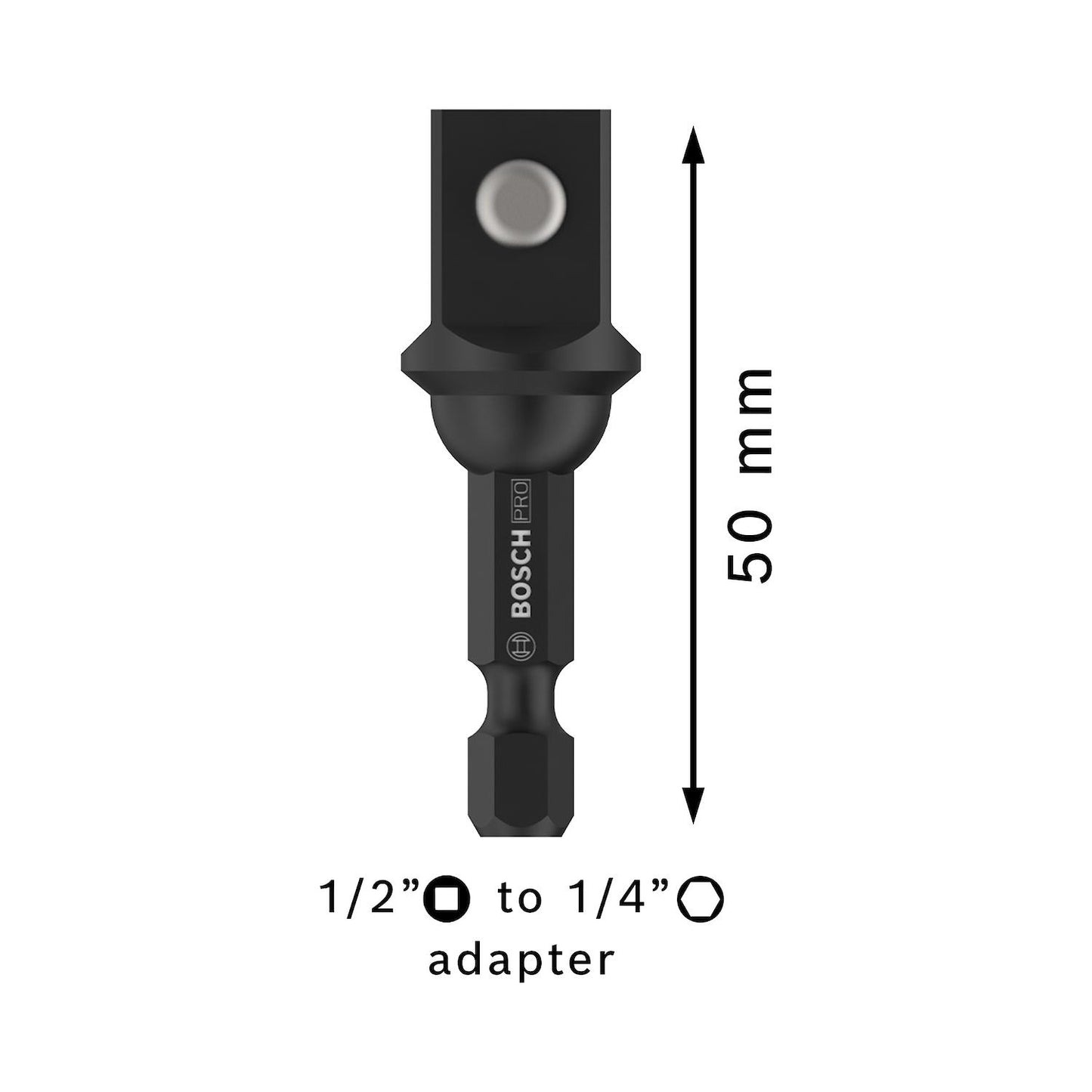 Adaptado Cuadrante PRO Impact 1/2''x50 mm - Bosch - Herram.cl