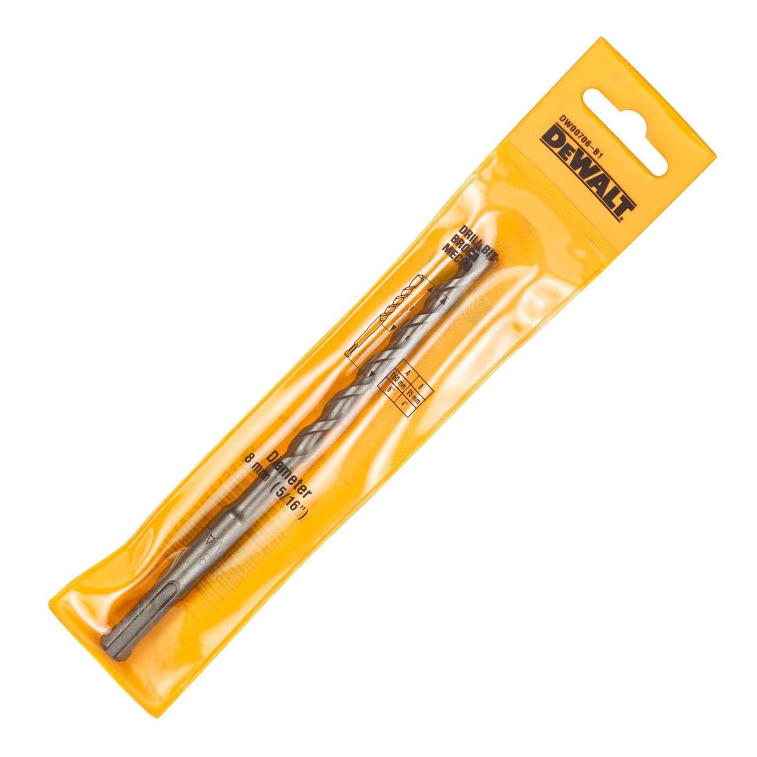 Broca SDS - Plus 8x95x160mm - DeWALT - Herram.cl