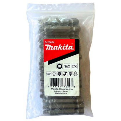 Set De Puntas Atornillar SQ2x50mm / 50 Pzas - Makita - Herram.cl