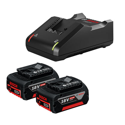 Kit Bosch 2 Baterías 18V 4,0 Ah + Cargador GAL 18V - 40 Bivolt - Herram.cl