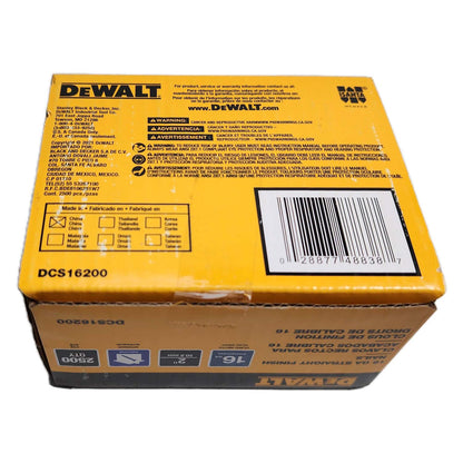 Clavo de Acabado 16GA 2'' 2500 Und (SCN616 - B2) - DeWALT - Herram.cl