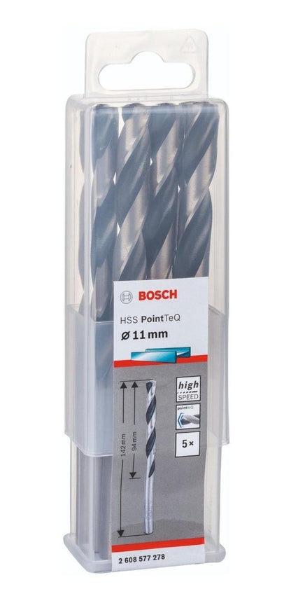 Caja Con 5 Unidades Broca Para Metal HSS - pointteq 11mm - Herram.cl