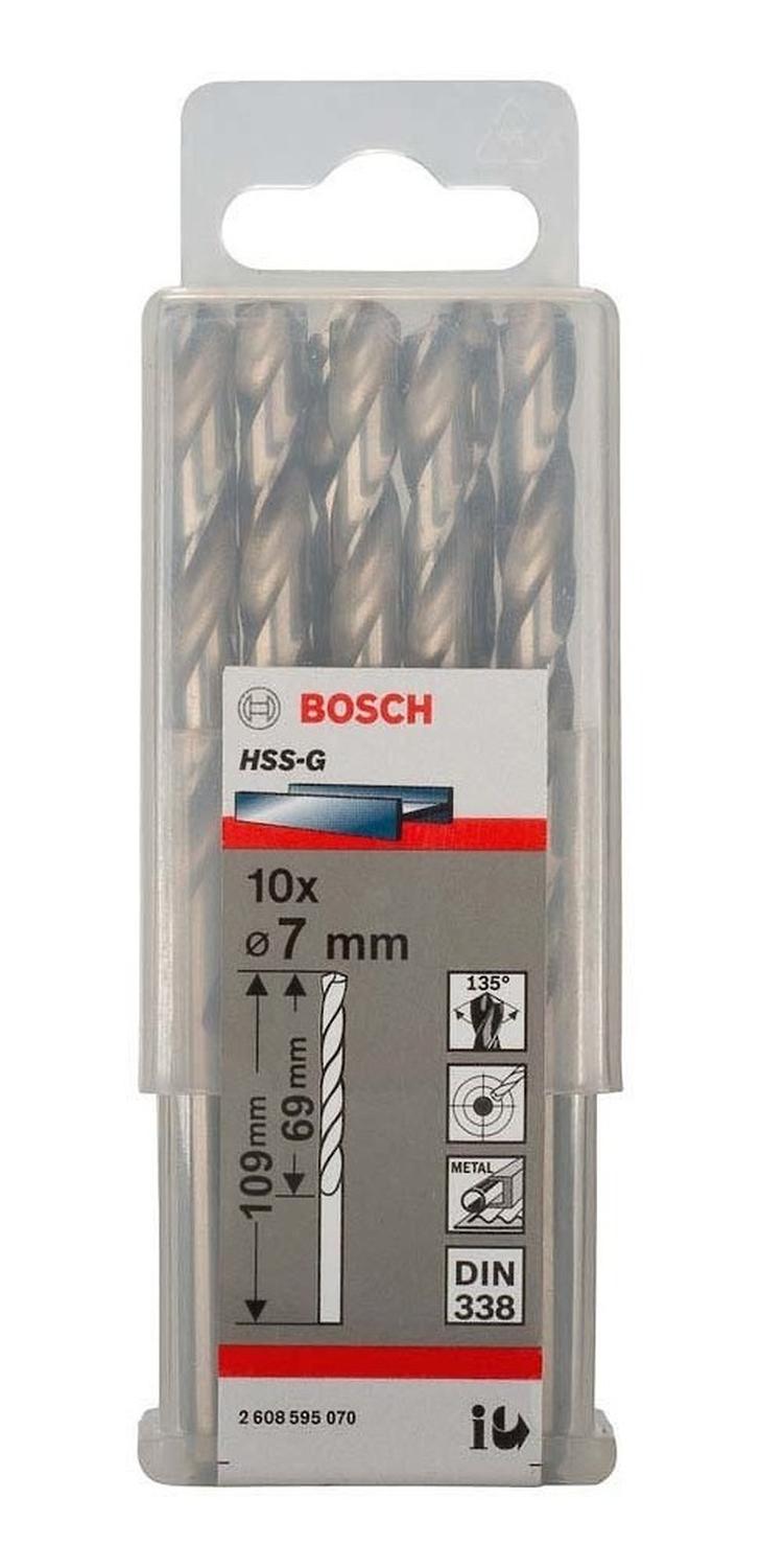 Caja Con 10 Unidades Broca Para Metal Bosch HSS - G 7mm - Herram.cl