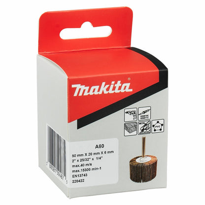 Rueda Traslapada 50x20mm Vástago 1/4'' - Makita - Herram.cl