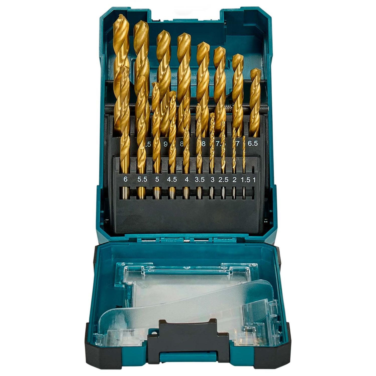 Set Brocas Para Metal HSS - Tin | 1 - 10mm | 19 Pzas - Makita - Herram.cl