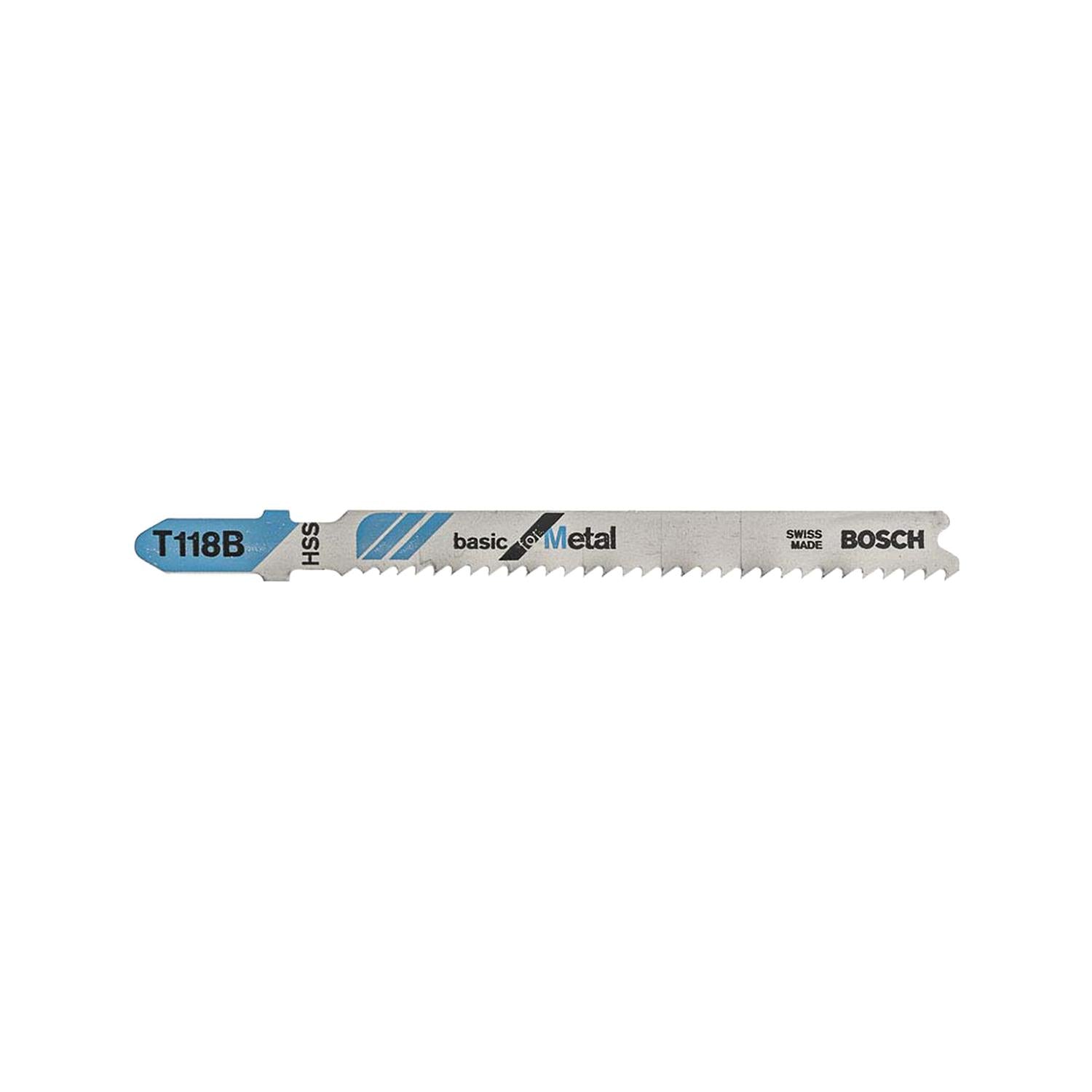 Juego de 5 Hojas de Calar HSS para Metal T118B 5 Pzas - Bosch - Herram.cl