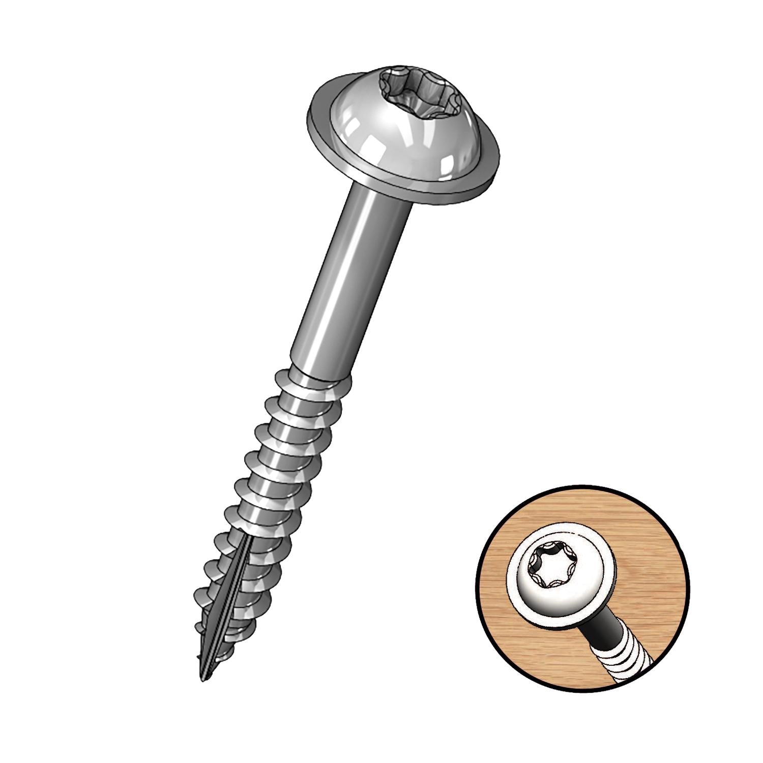 Tornillos Para Orificios Ocultos 1 1/4'' (100 Und.) - Milescraft - Herram.cl
