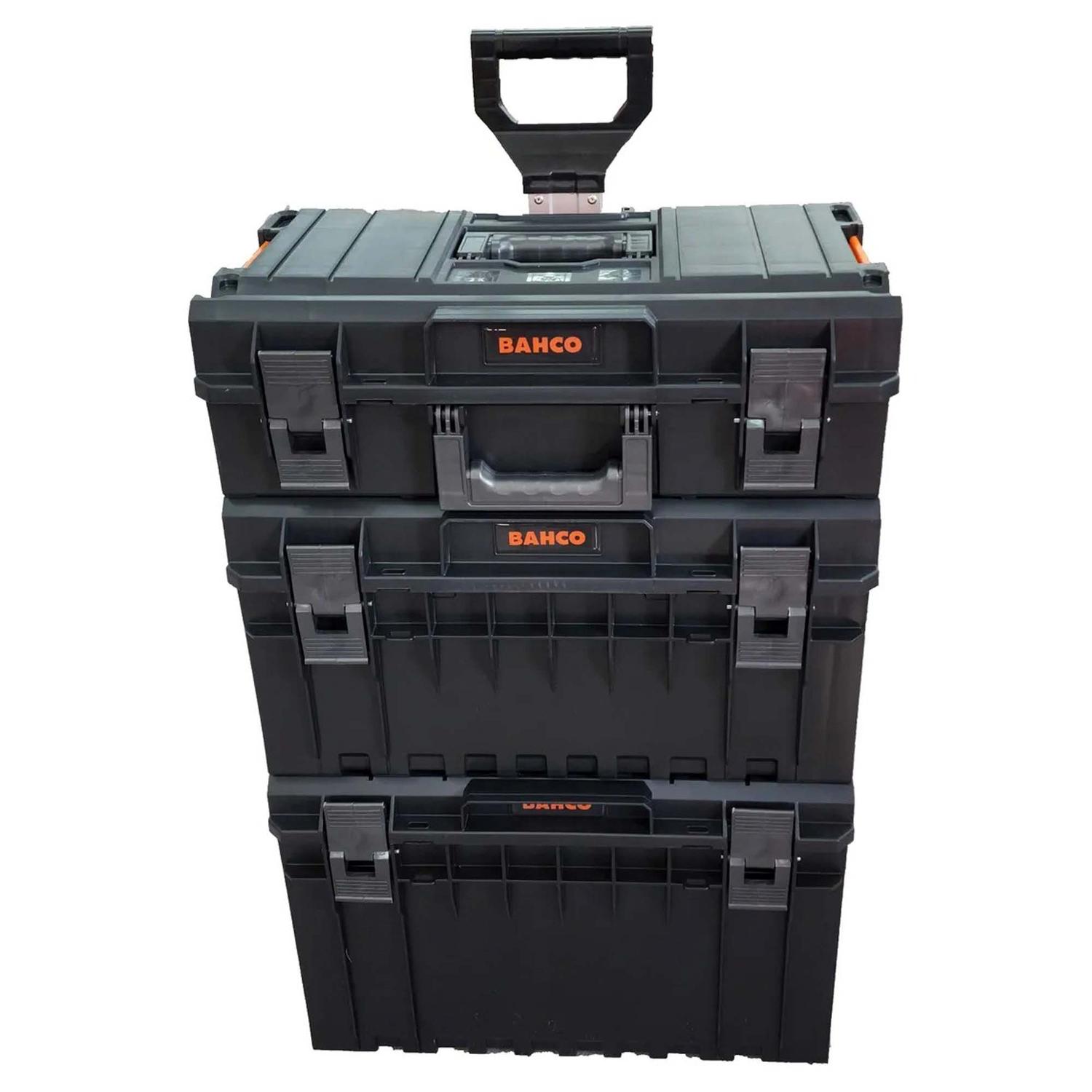 Caja Organizadora Apilable 3 - 1 Con Ruedas - Bahco - Herram.cl