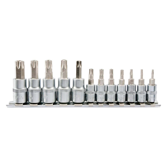 Juego Dados Torx de Seguridad 1/4'' Y 3/8'' 12 Pzas - Yato - Herram.cl