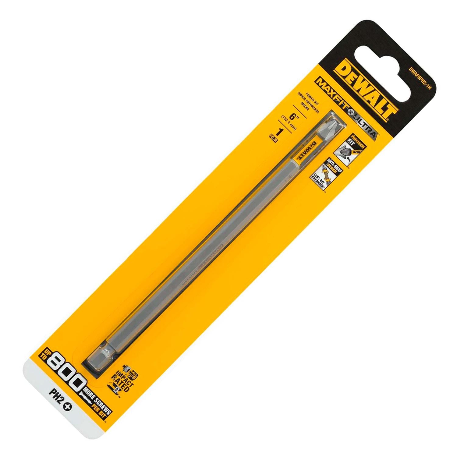 Punta Maxfit - Ultra PH2 - 6'' (152.4mm) - DeWALT - Herram.cl