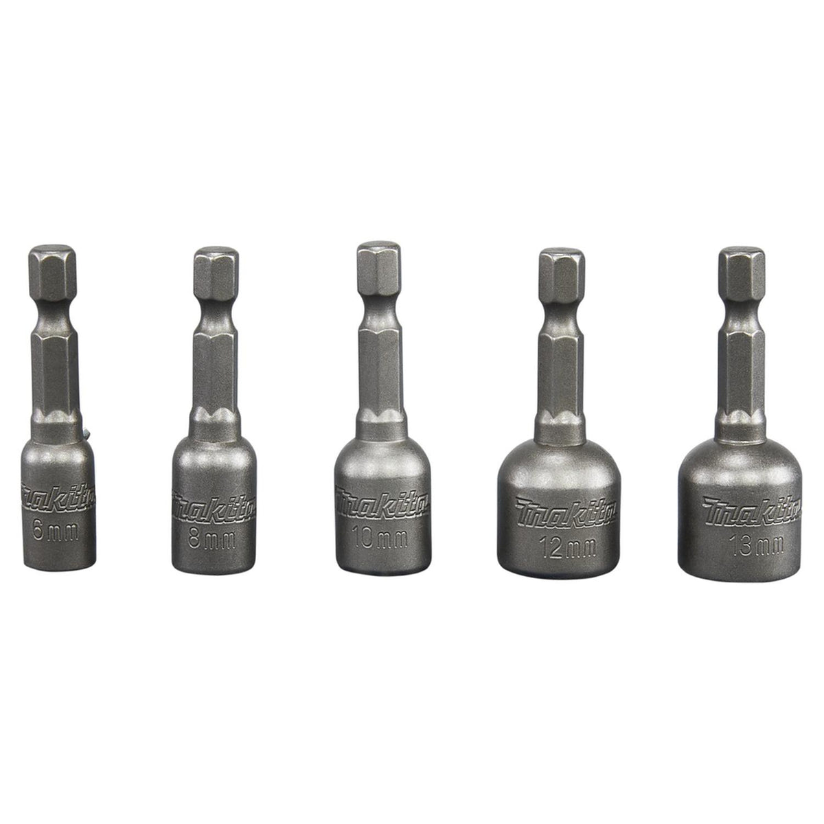 Set 5 Dados Magnéticos Makita B-39154 1/4" 6-13mm Impacto - Herram.cl
