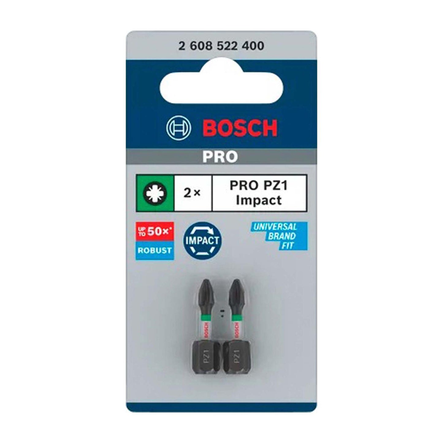 Puntas PRO Impact PZ1x25mm 2 Pzas - Bosch - Herram.cl
