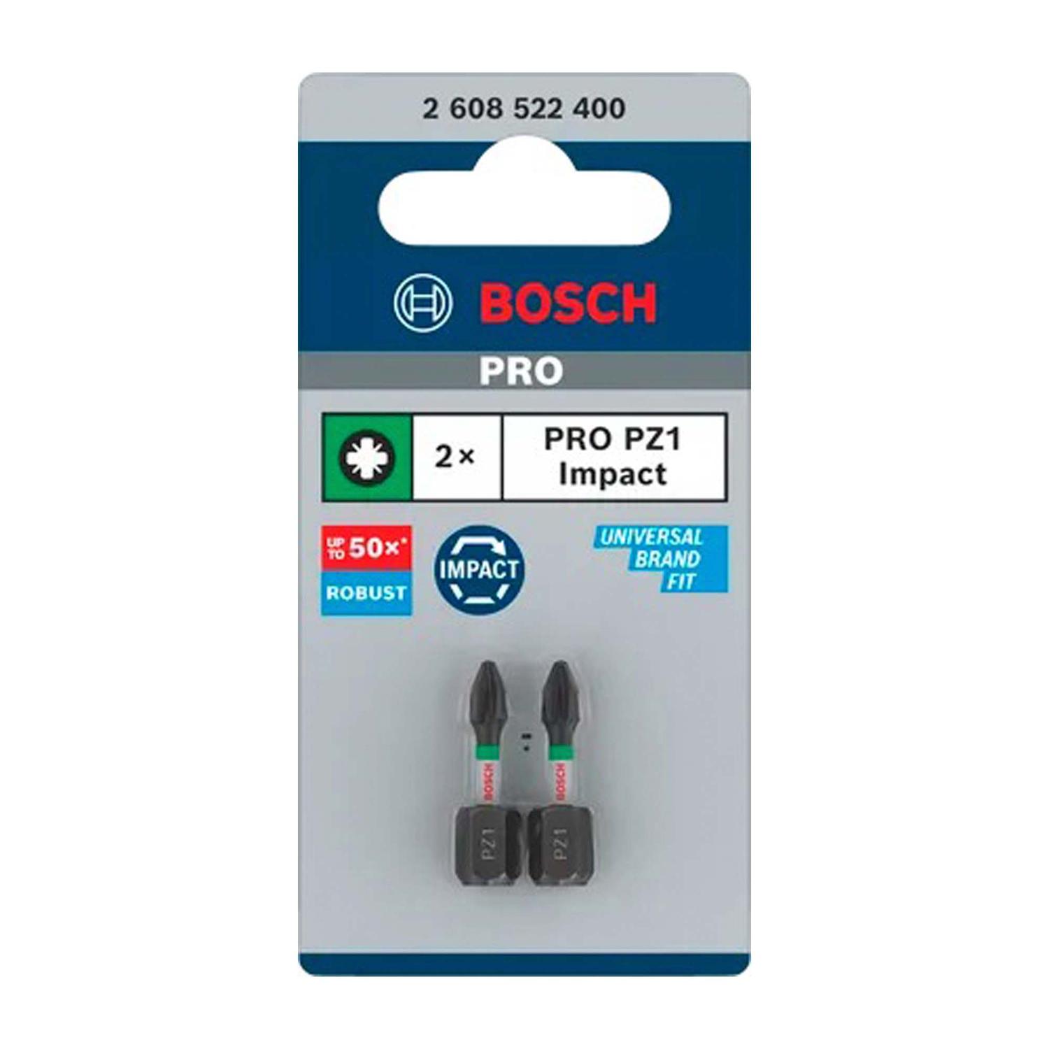 Puntas PRO Impact PZ1x25mm 2 Pzas - Bosch - Herram.cl