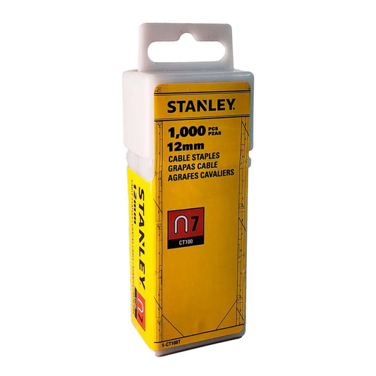 Grapa Stanley Para Cable Tipo 7, 1/2'' (12mm) 1000 Unidades - Herram.cl