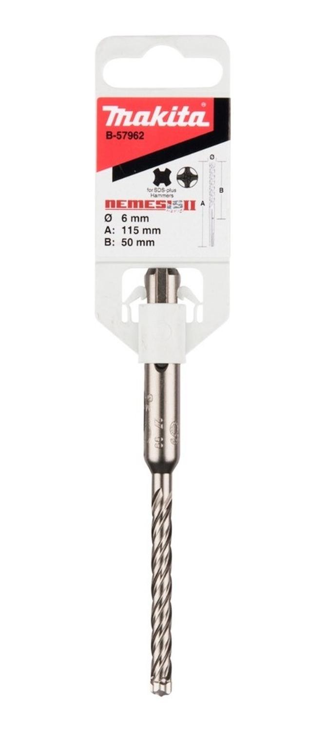 Broca SDS - Plus Nemesis II 6x115mm (4 Filos) - Makita - Herram.cl