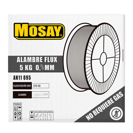 Soldadura Alambre Mig Flux 0,8mm 5kg (uso Sin Gas) - Mosay - Herram.cl