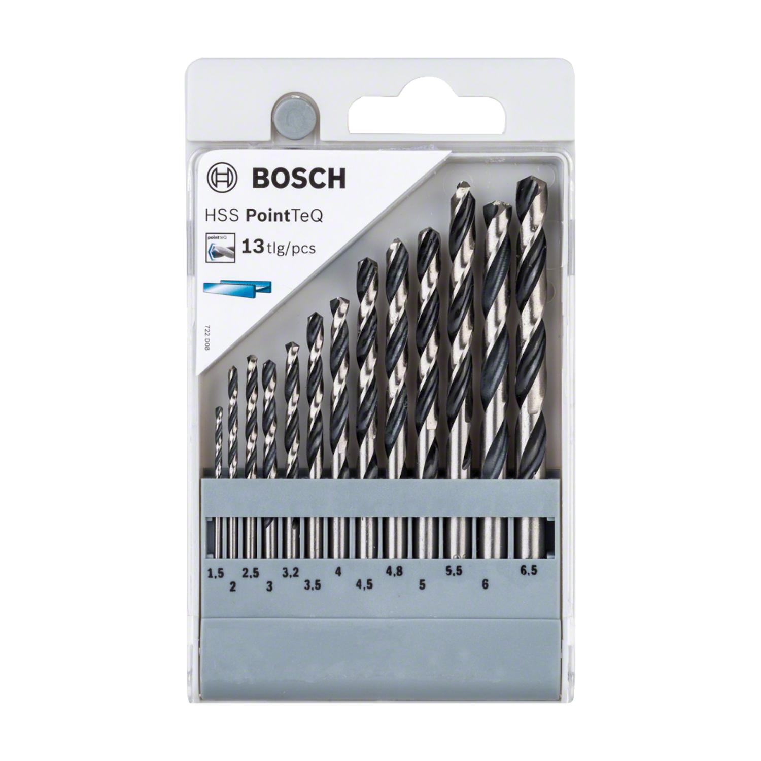 Set Brocas Para Metal HSS - Pointteq 13 Pzas. - Bosch - Herram.cl