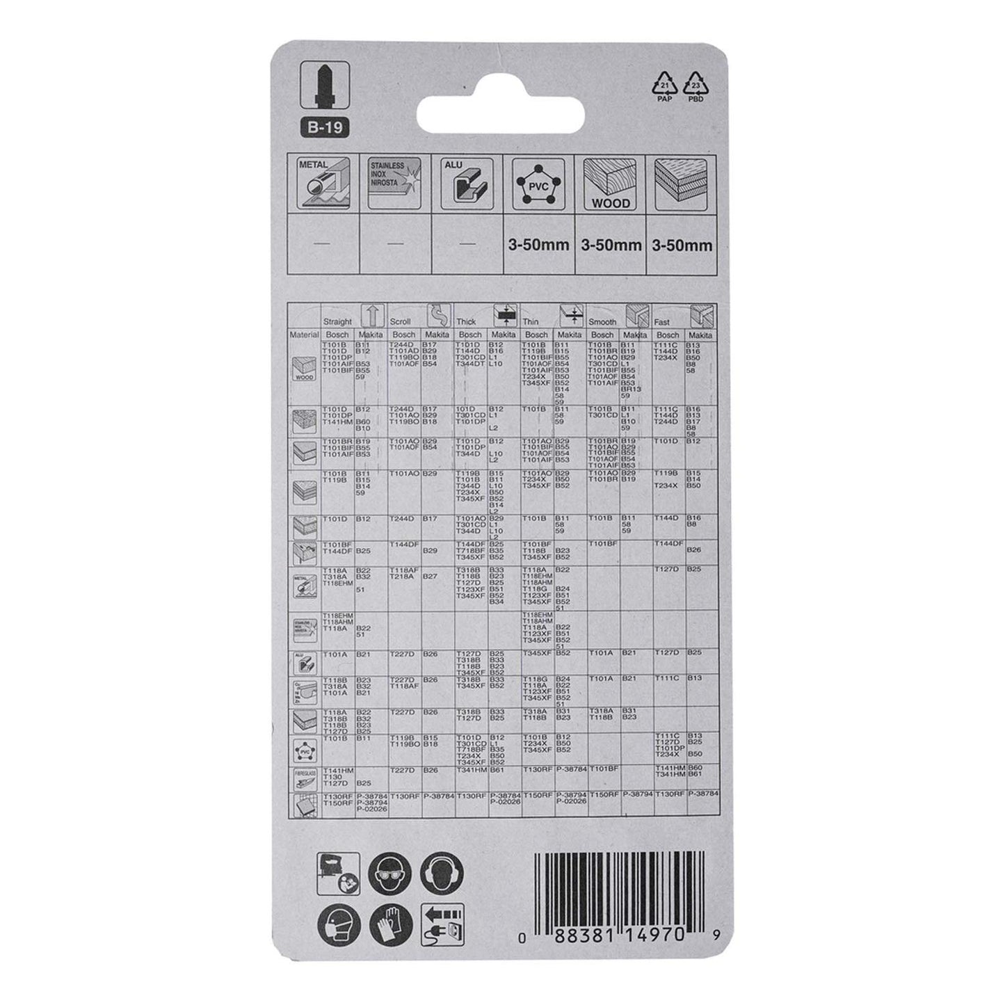 Hoja De Calar HCS 90mm Madera, Plástico 5 Pzas - Makita - Herram.cl