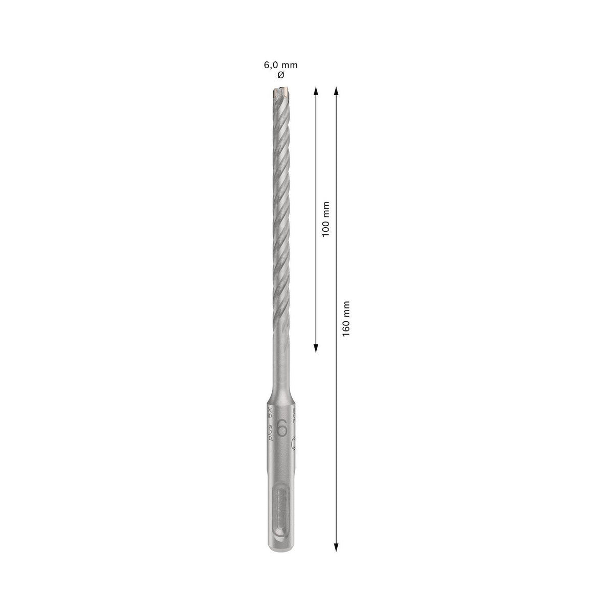 Broca Hormigón Bosch PRO SDS-Plus-5X 6x160mm 4 Filos - Herram.cl