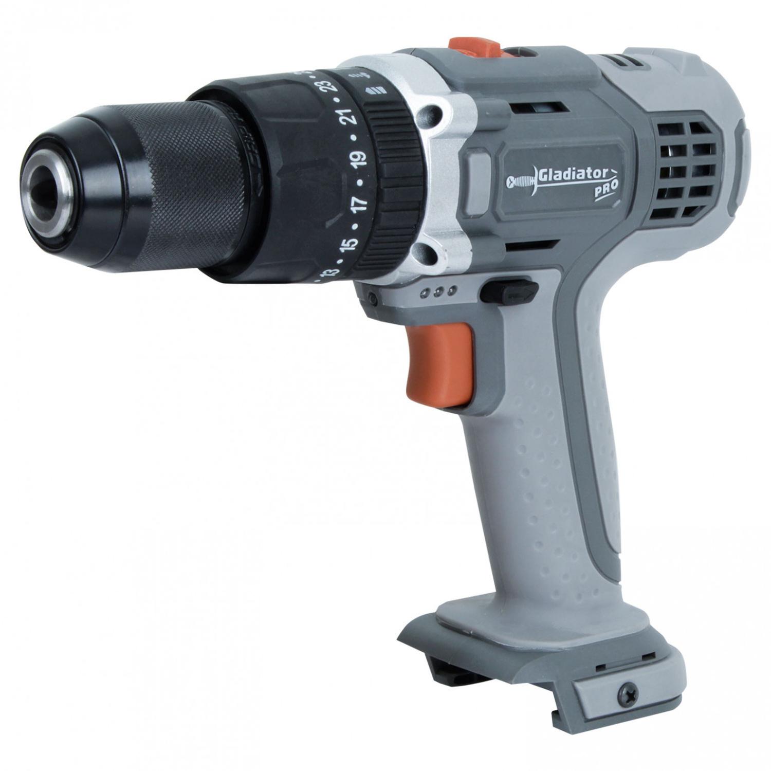 Taladro Percutor Inalámbrico 13mm 18V 2 Bat. - Gladiator - Herram.cl