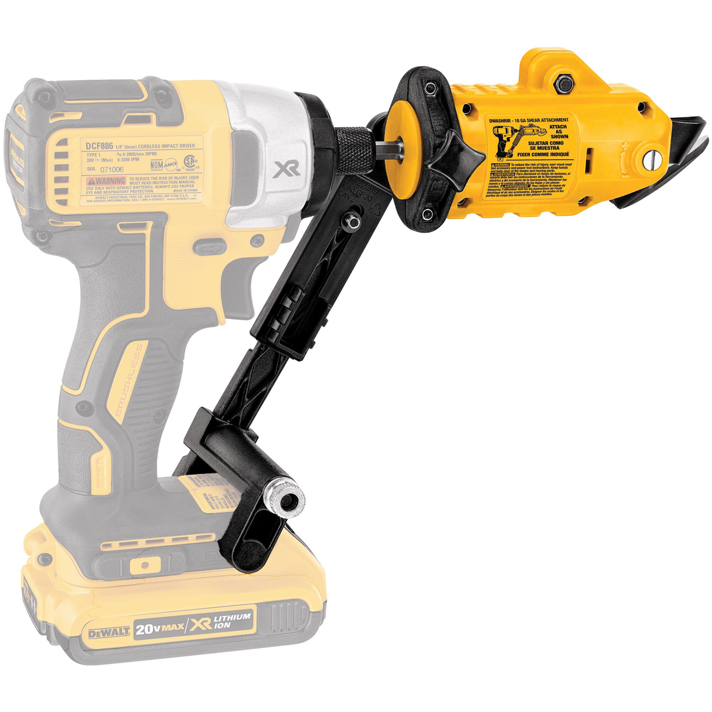 Accesorio Cizalla para Chapa Metalica IMPACT READY - DeWALT - Herram.cl