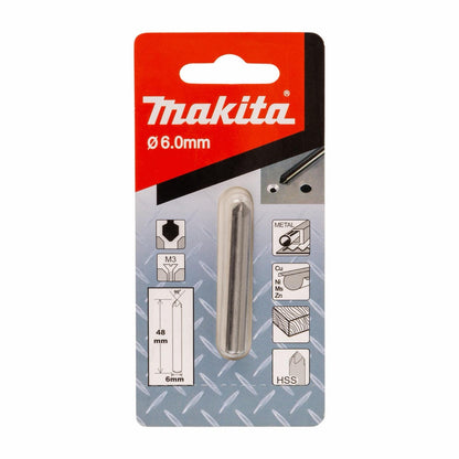 Broca Avellanadora 90° HSS 6x48mm Metal - Makita - Herram.cl