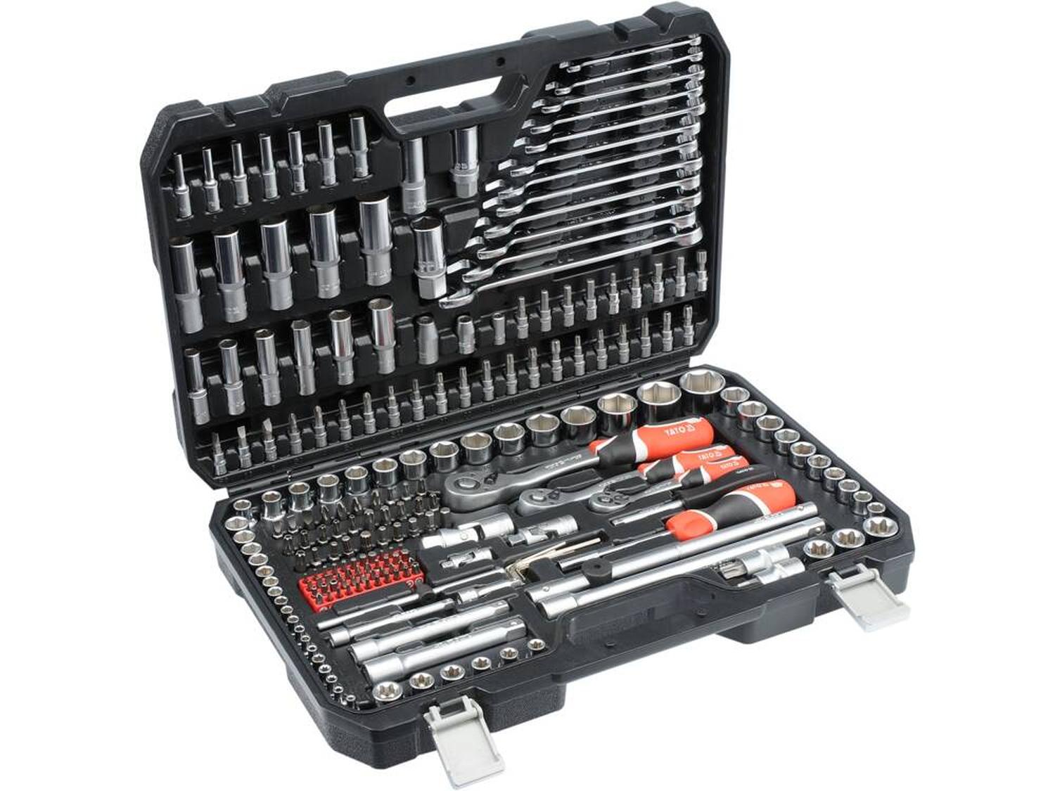 Juego De Dados 1/2'', 3/8'' y 1/4'' 216 Pzas - Yato - Herram.cl