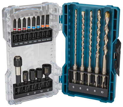 Set Brocas SDS - Plus Y Puntas 18 Pzas - Makita - Herram.cl