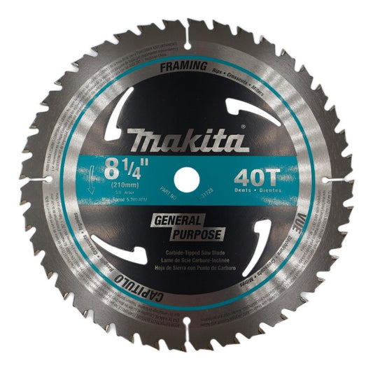Disco Sierra Circular Makita 8 1/4 (210mm) 5/8 40 Dientes - Herram.cl
