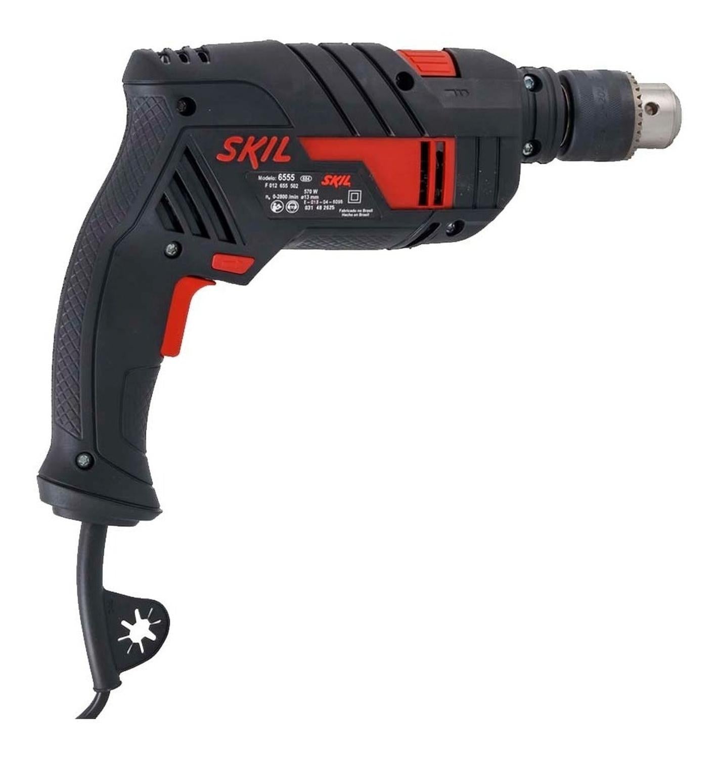Taladro Percutor Skil 6555 Negro 570W + 10 Acc - Herram.cl