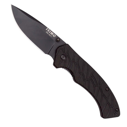 Navaja (acero negro) 190mm con gancho para cinturón - Irimo - Herram.cl