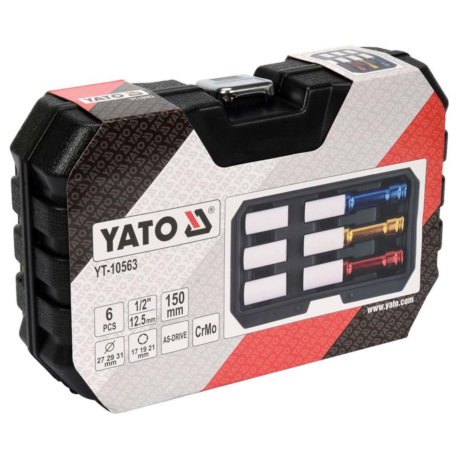 Juego Dados de Impacto 1/2'' (17, 19 y 21mm)/ 6 Pzas - Yato - Herram.cl