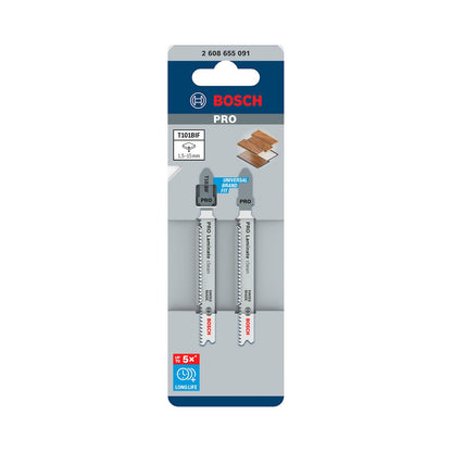 Hoja Caladora Bosch PRO T101BIF Laminado Melamina 83mm 2 Pzs - Herram.cl