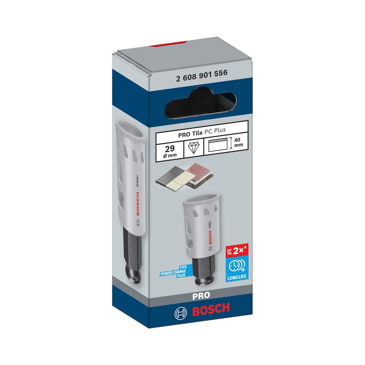 Copa Diamantada PRO Tile Power Change 29mm (1-1/8'') - Bosch - Herram.cl
