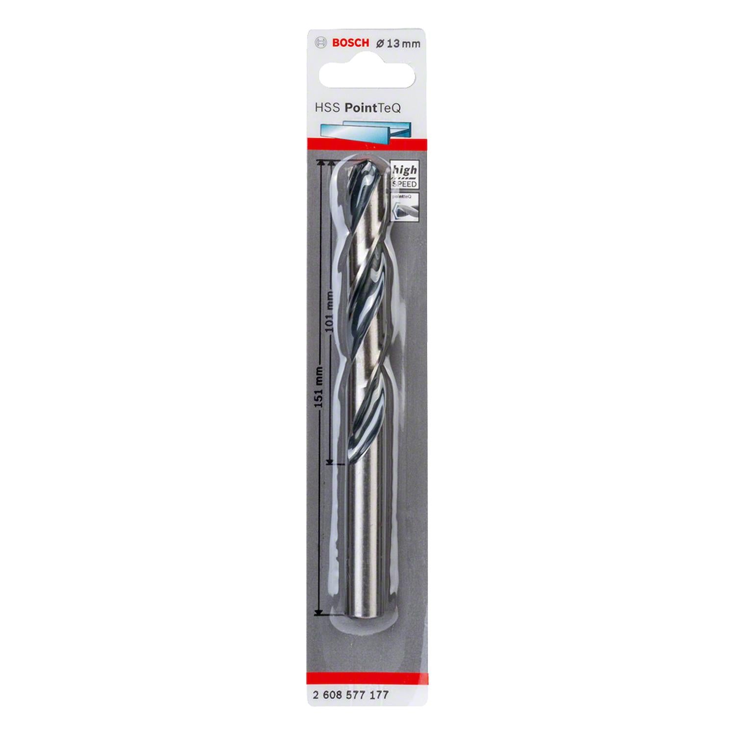 Broca Metal HSS PointeQ - 13.0mm - Blister - Bosch - Herram.cl